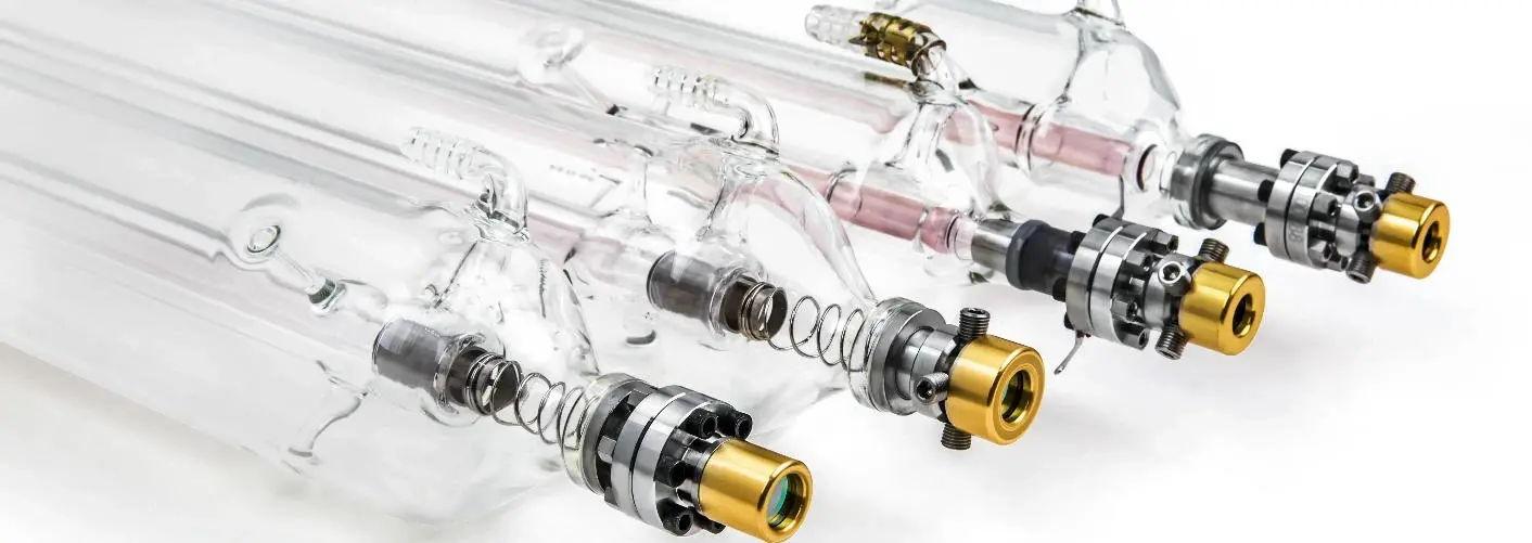 Estrutura interna e componentes do tubo de laser CO2